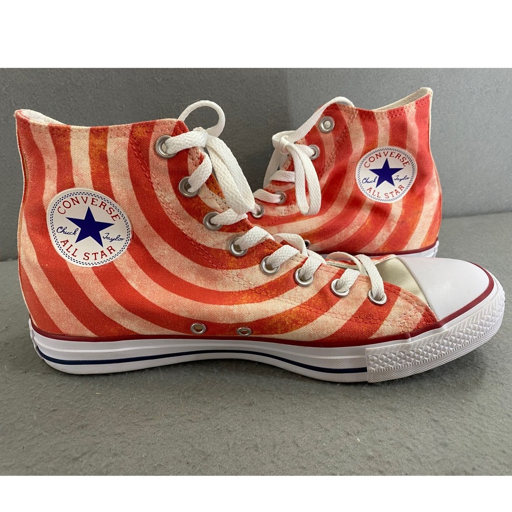 Converse Chuck Taylor All Star High Top The B-52s Band Red Swirl Mens 9 W 11 - Picture 5 of 10